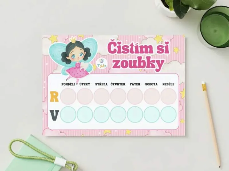 Čistím si zoubky - VÍLA - mazací na fix