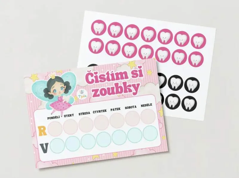 Čistím si zoubky - VÍLA - na suchý zip