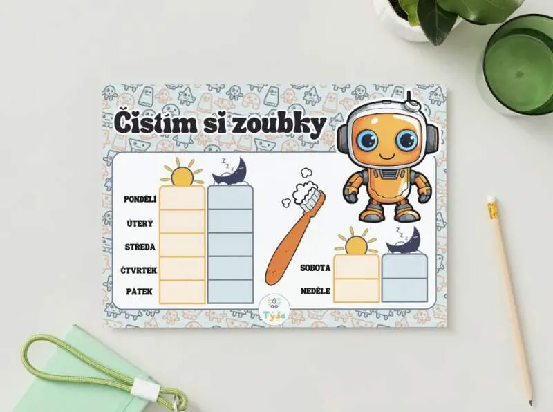 Čistím si zoubky - ROBOT - mazací na fix