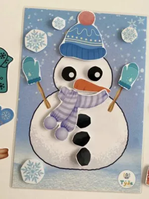 Hra Obleč sněhuláka A4