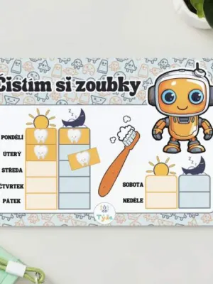 Čistím si zoubky - ROBOT - na suchý zip