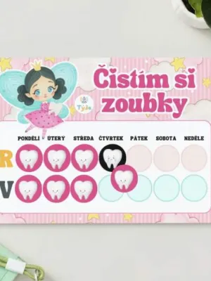 Čistím si zoubky - VÍLA - na suchý zip