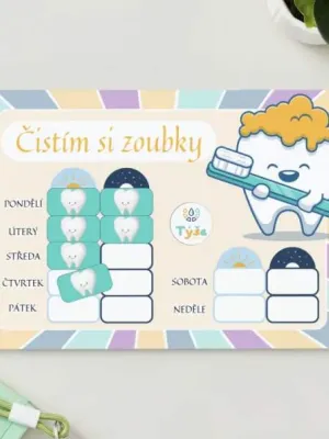 Čistím si zoubky - na suchý zip