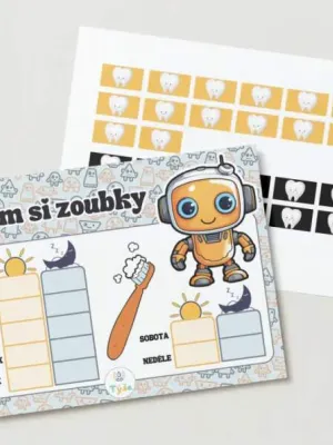 Čistím si zoubky - ROBOT - na suchý zip