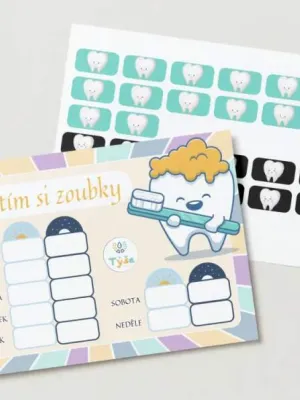 Čistím si zoubky - na suchý zip