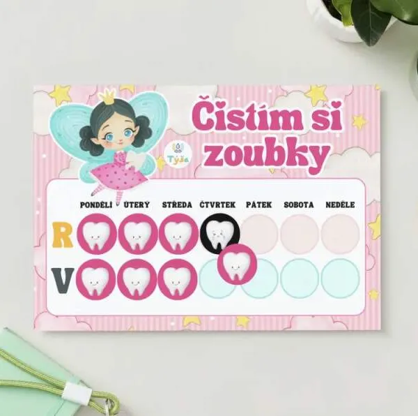 Produkt Čistím si zoubky - VÍLA - na suchý zip Obrázek
