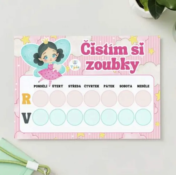 Produkt Čistím si zoubky - VÍLA - mazací na fix Obrázek