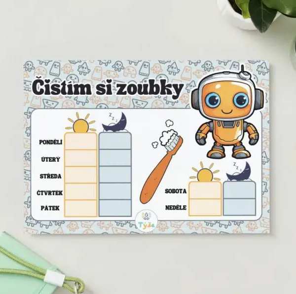 Produkt Čistím si zoubky - ROBOT - mazací na fix Obrázek